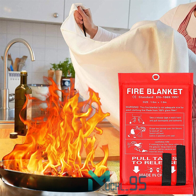 XXL XL Fire Blanket – Premium Home Fire Emergency Extinguisher Blankets,1/2/4PCS