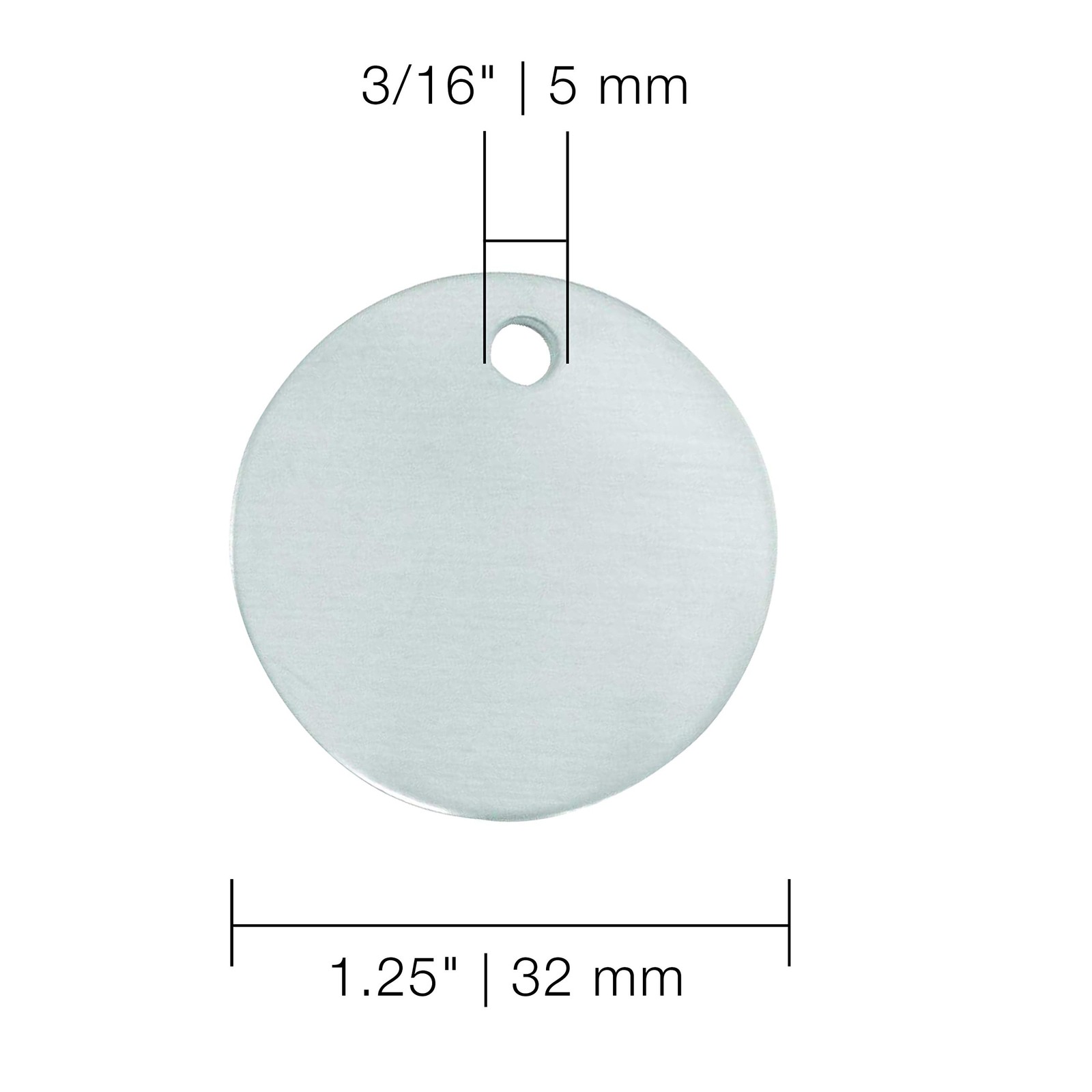 Metal Stamping Blanks – 1-1/4″ Blank Tags with Holes, Name & Pet Tags, Label …