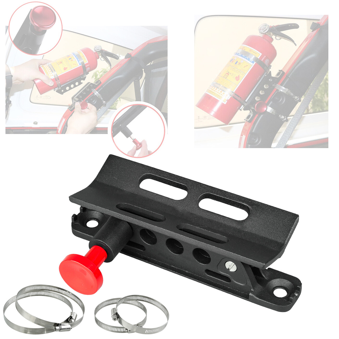 Car Fire Extinguisher Mounting Bracket Compatible with Polaris RZR Ranger