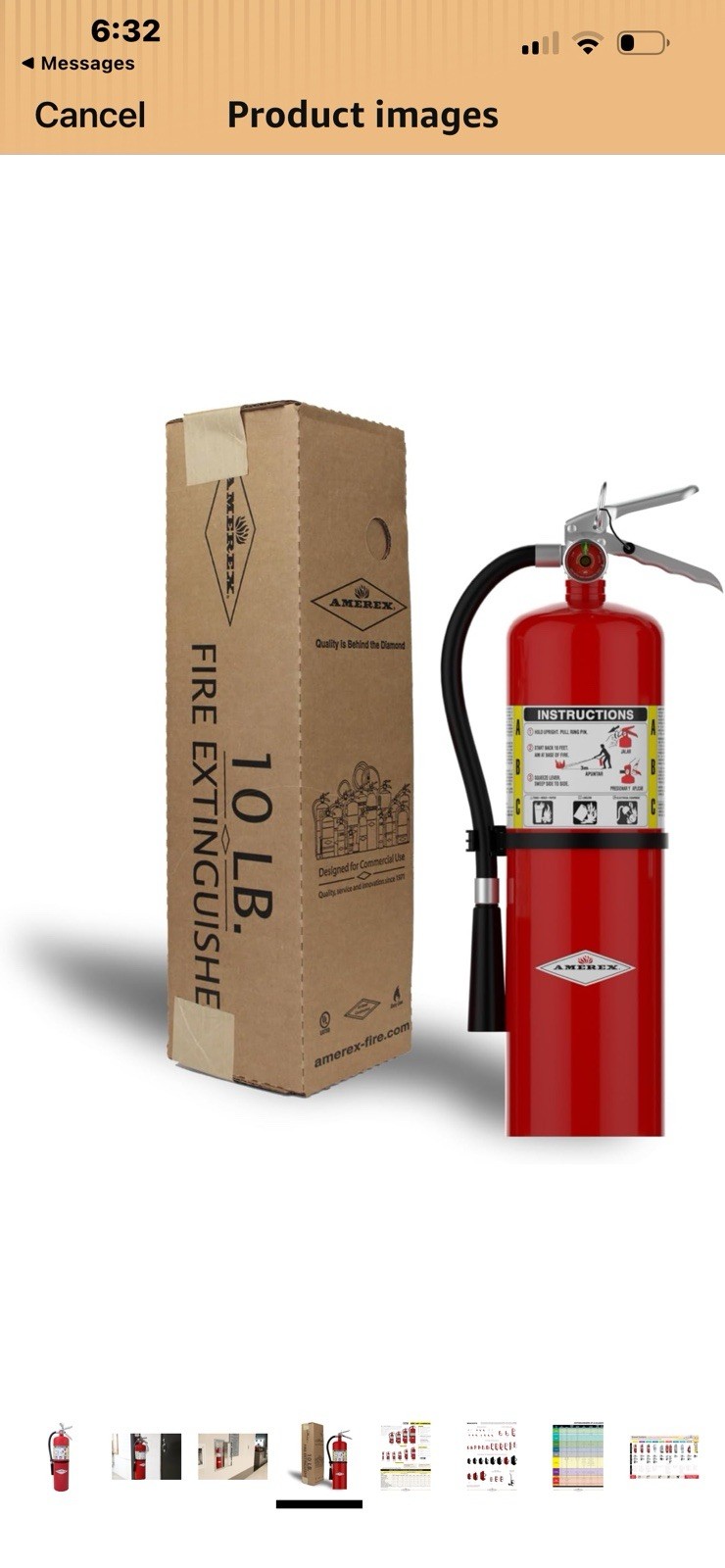 Amerex B456 10 lbs ABC Dry Chemical Fire Extinguisher with Wall Bracket
