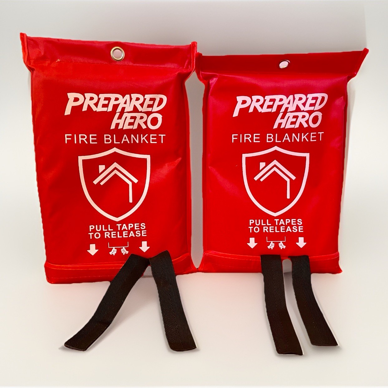PREPARED HERO Fire Blanket 39X39″ Fiberglass Home Emergency Safety (Lot of 2)NEW