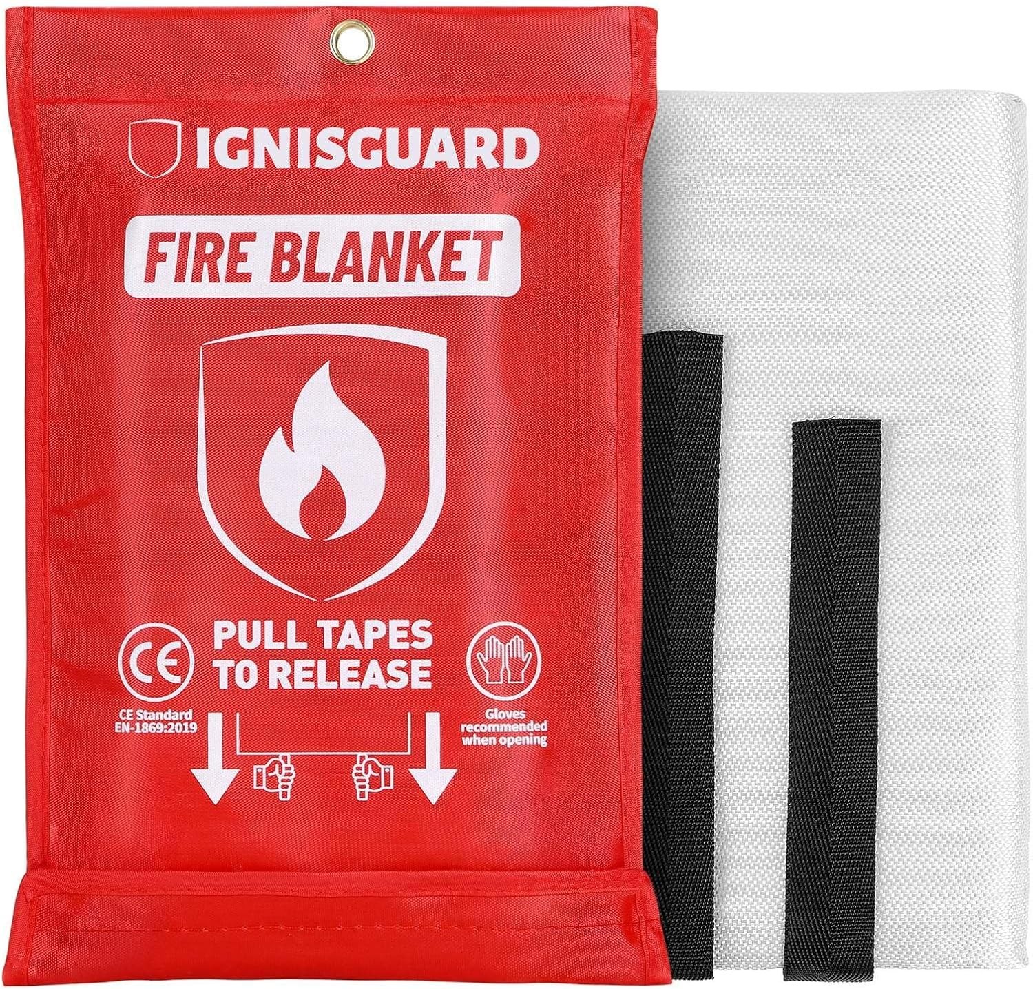 Fire Blankets Emergency Home 1 Pack 40″x40″ Fiberglass Emergency Fire blanket