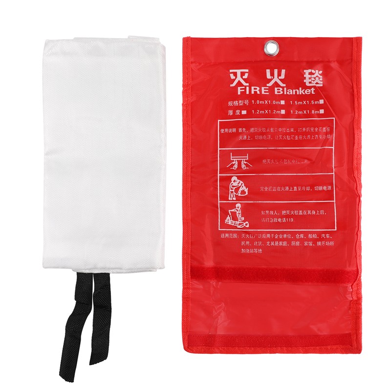 FIRE BLANKET Fiberglass Emergency Home Office Retardant Prepare LARGE 1/1.2/1.5m