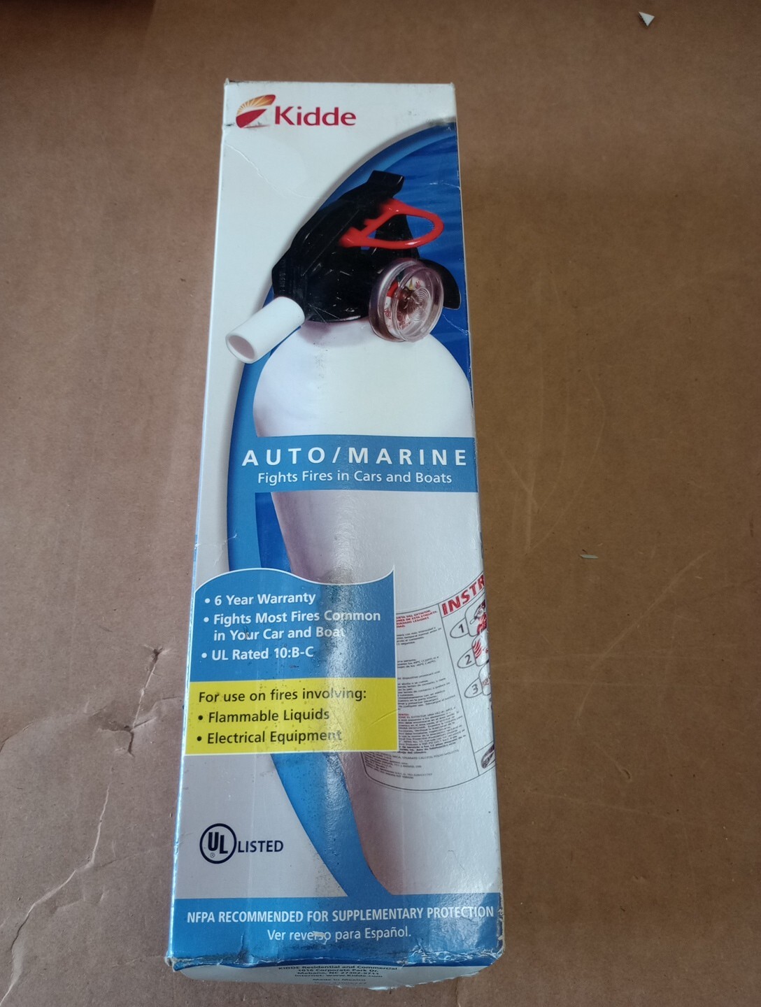 Kidde Auto/Marine UL Rating 10-B:C Fire Extinguisher – White (21029372)