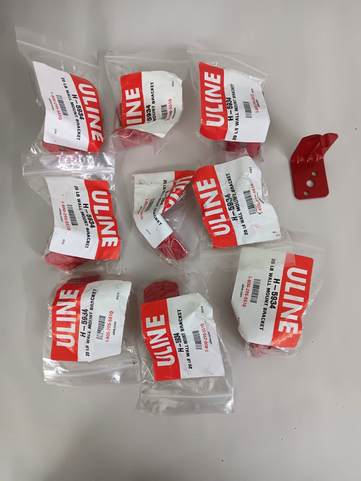 ULine Fire Extinguisher Bracket 20lb Standard Wall Mount 2″ x 3″ x 2″ Lot Of 10