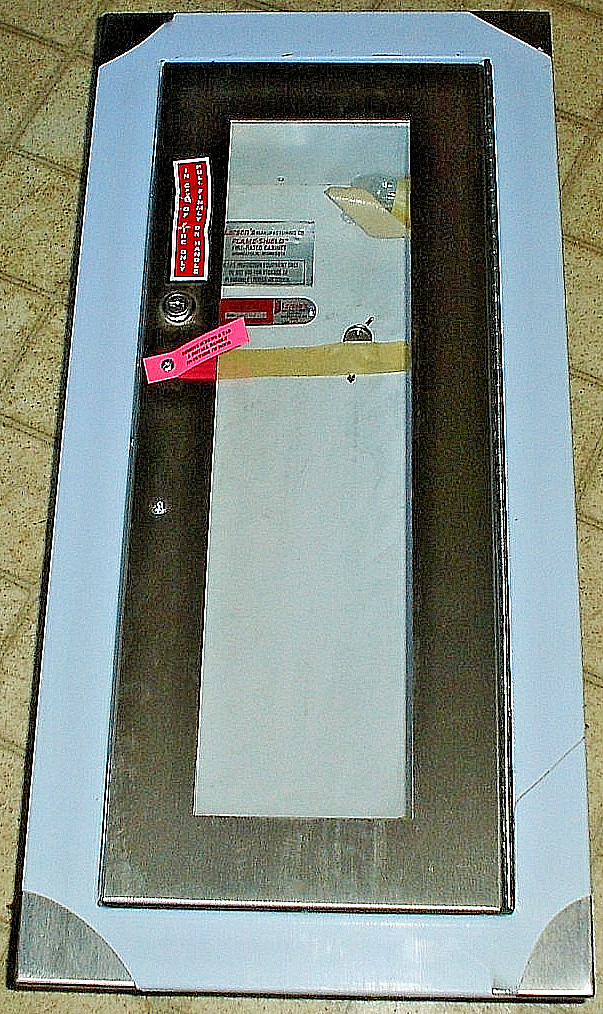 New Larsen’s Stainless Fire Extinguisher Fire-Rated Cabinet with Lock & Keys