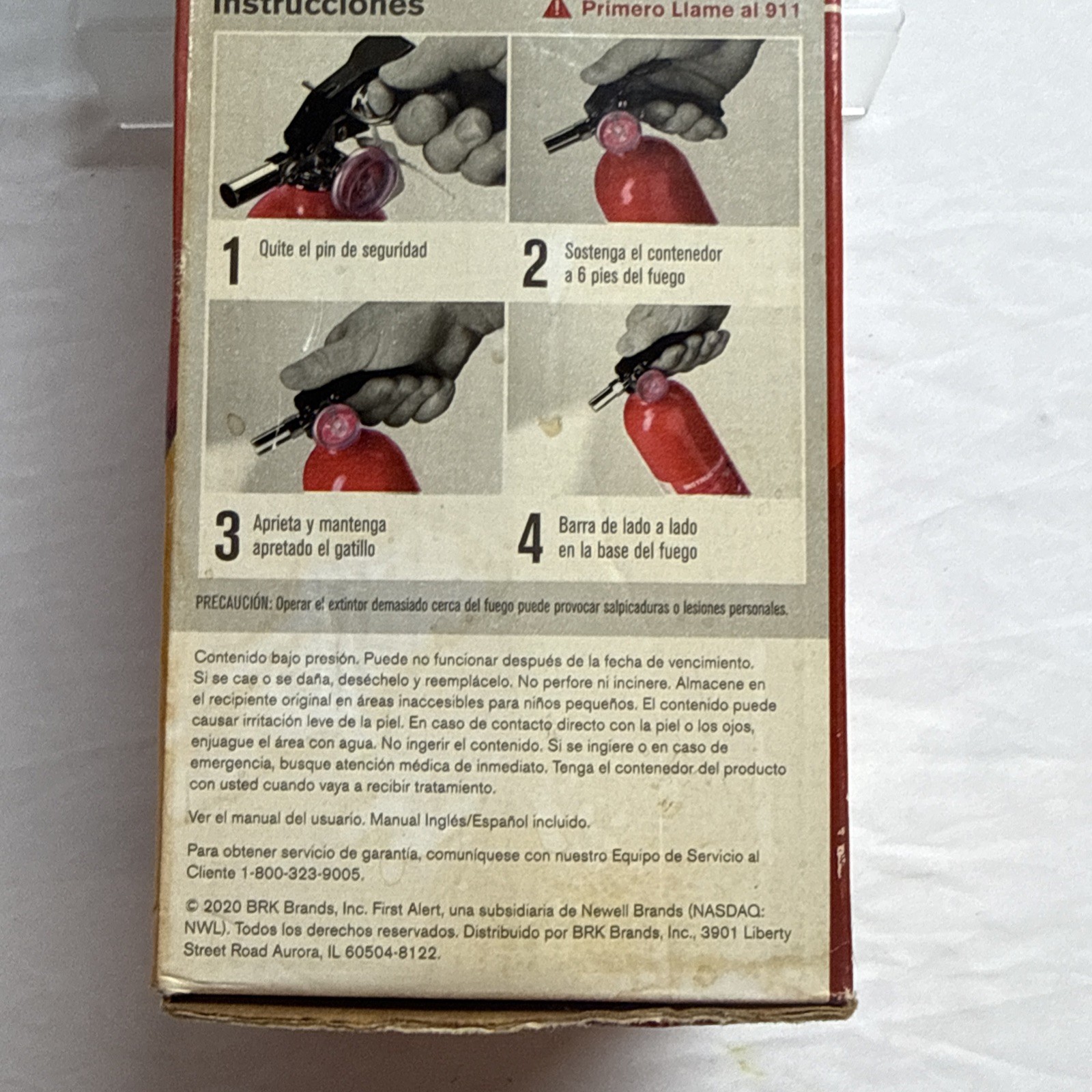 First Alert Home1 1-A:10-B:C Rechargeable Home Fire Extinguisher 2.5lbs NEW