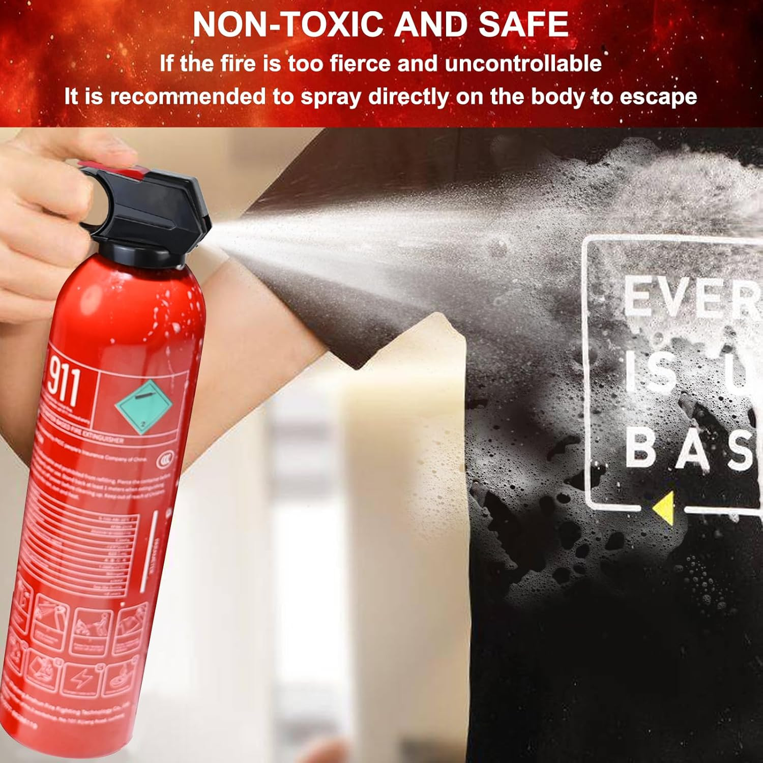4 Pack Fire Extinguisher for Home with Wall Mount – 620Ml Portable Fire Extingui
