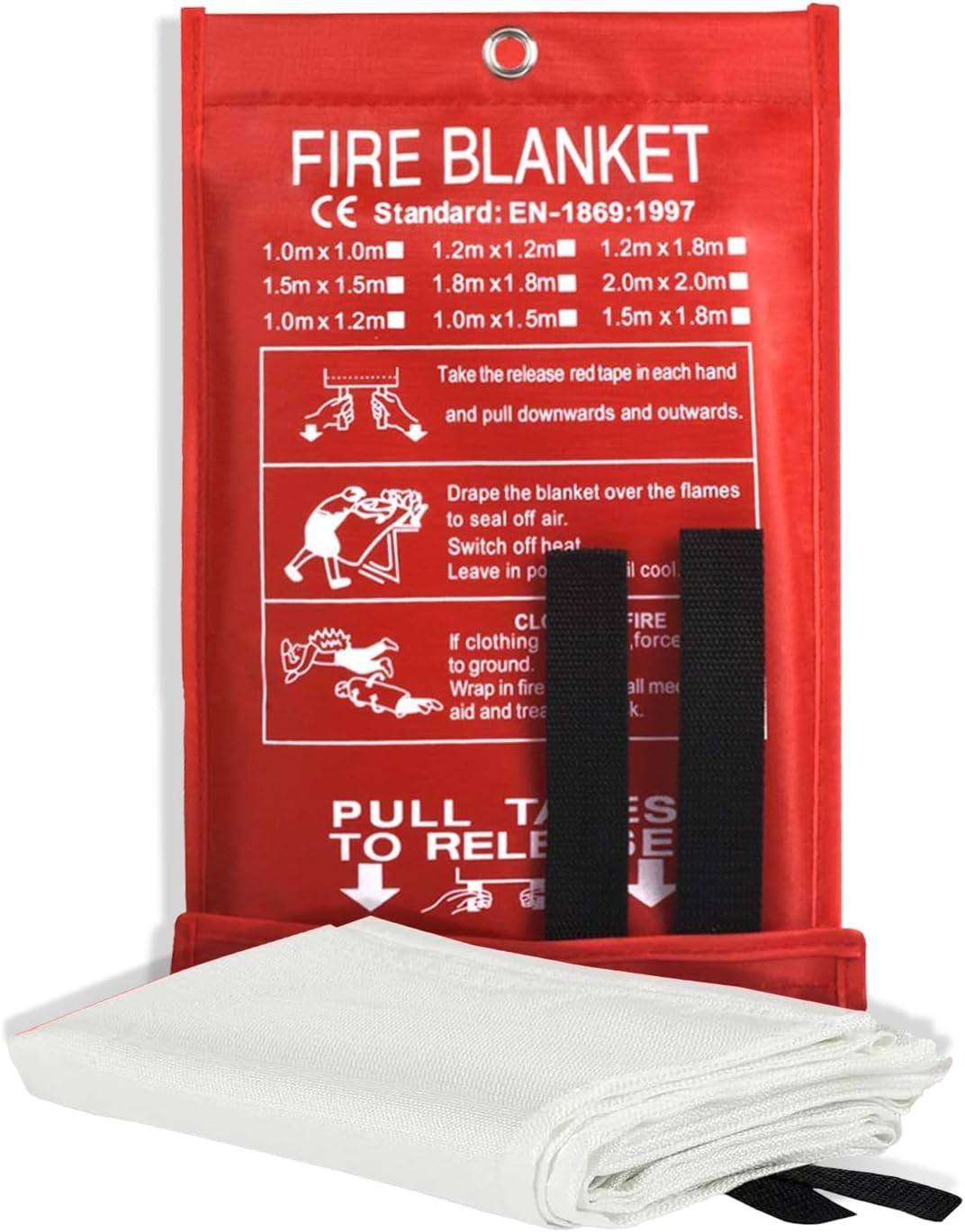 4 Pack Fire Blanket 40×40 Fiberglass Emergency Safety Smothering Tool Home Kitch