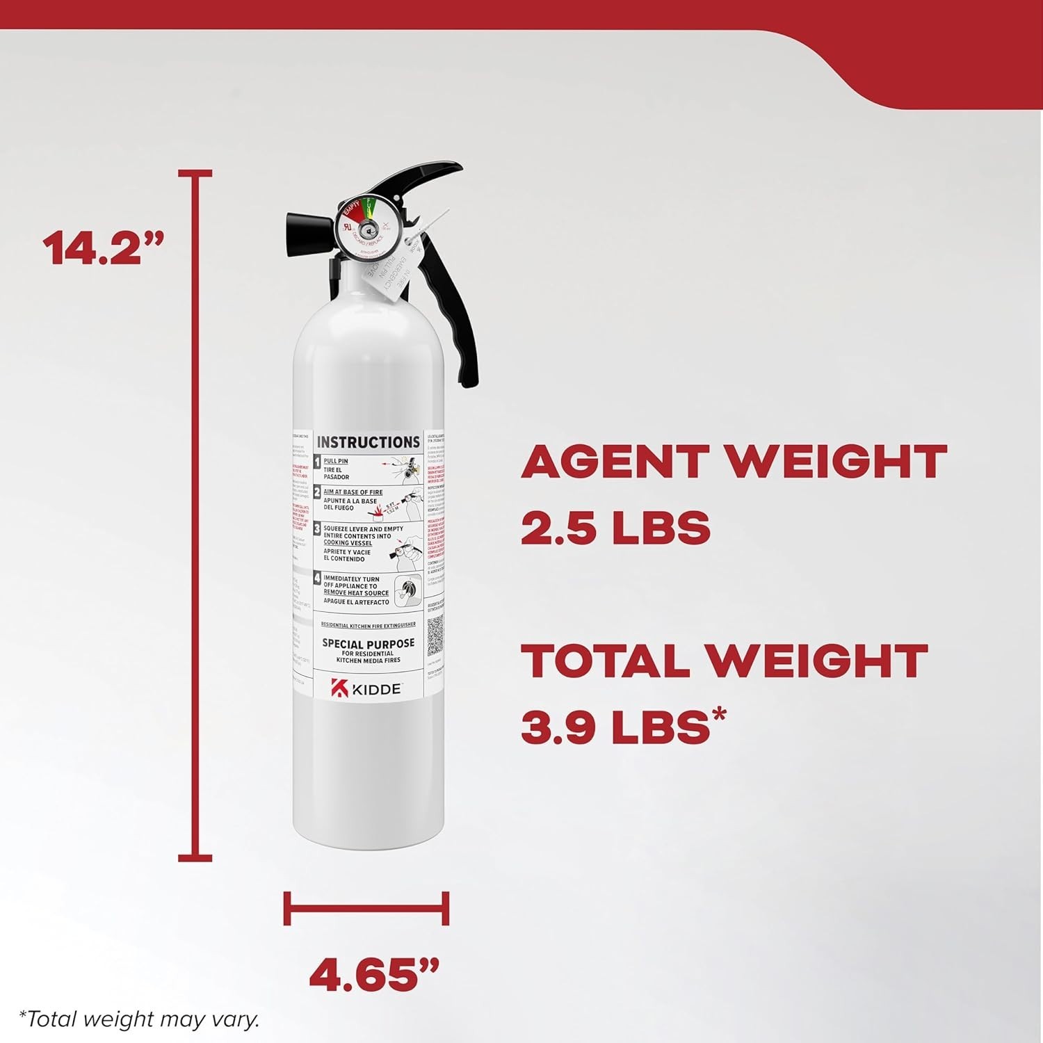 Easy-to-Use Fire Extinguisher for Kitchens 711A – Compact with Mounting Bracket