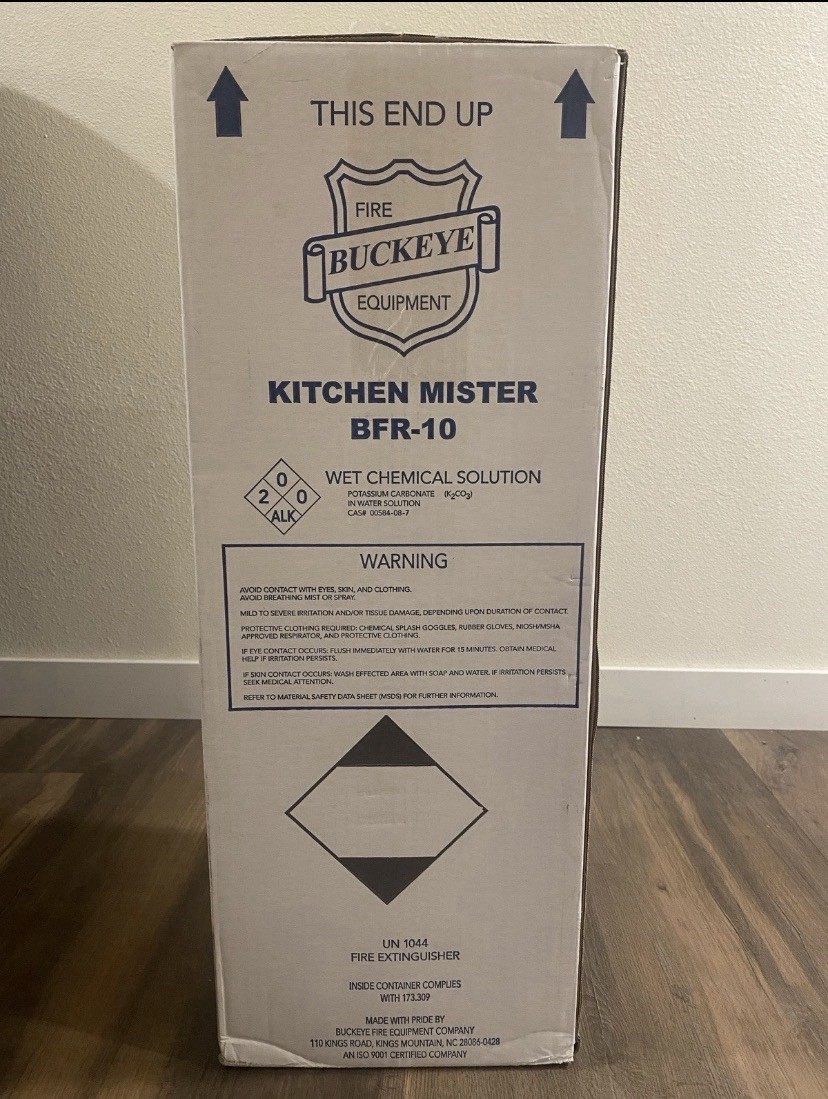 New BFR-10 Buckeye Fire Extinguisher Kitchen Mister System 10 Flow Point bfr