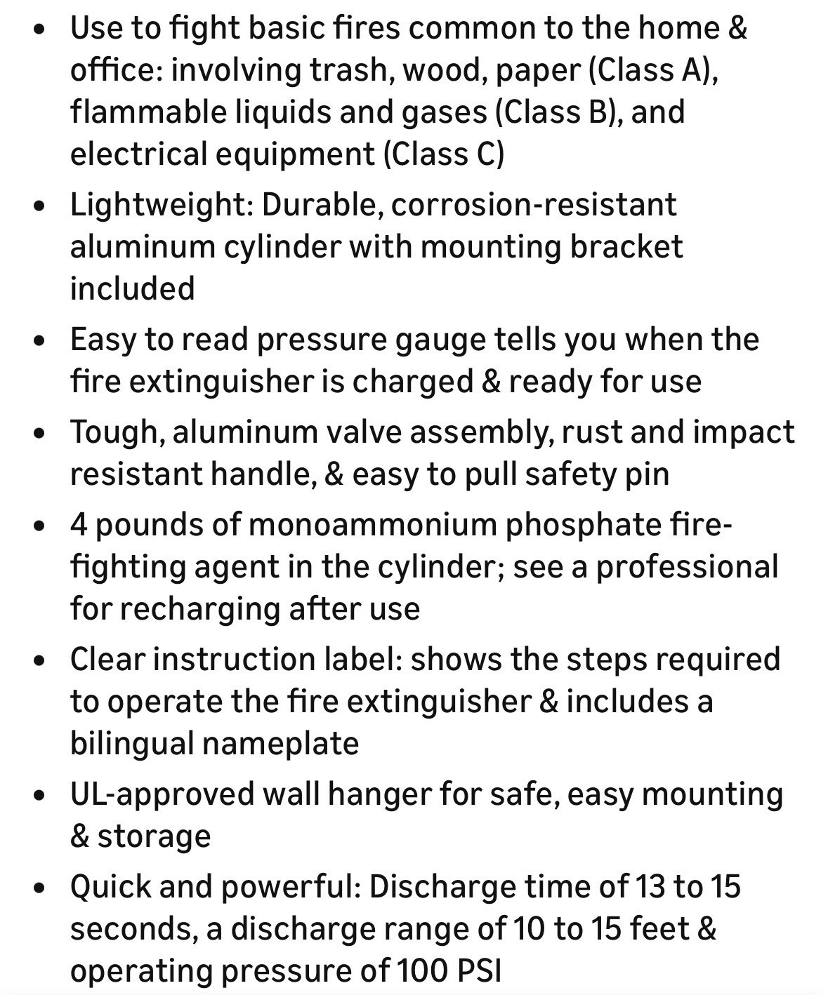 Kidde Pro 210 Fire Extinguisher – Rechargeable, Multi-Purpose Home & Office