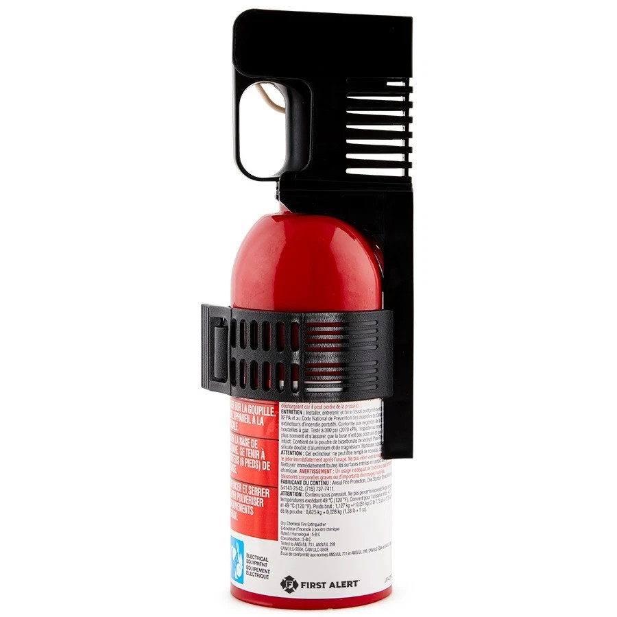 First Alert AUTO5 Car Fire Extinguisher UL Rated 5-B:C Red Automotive+ Bracket