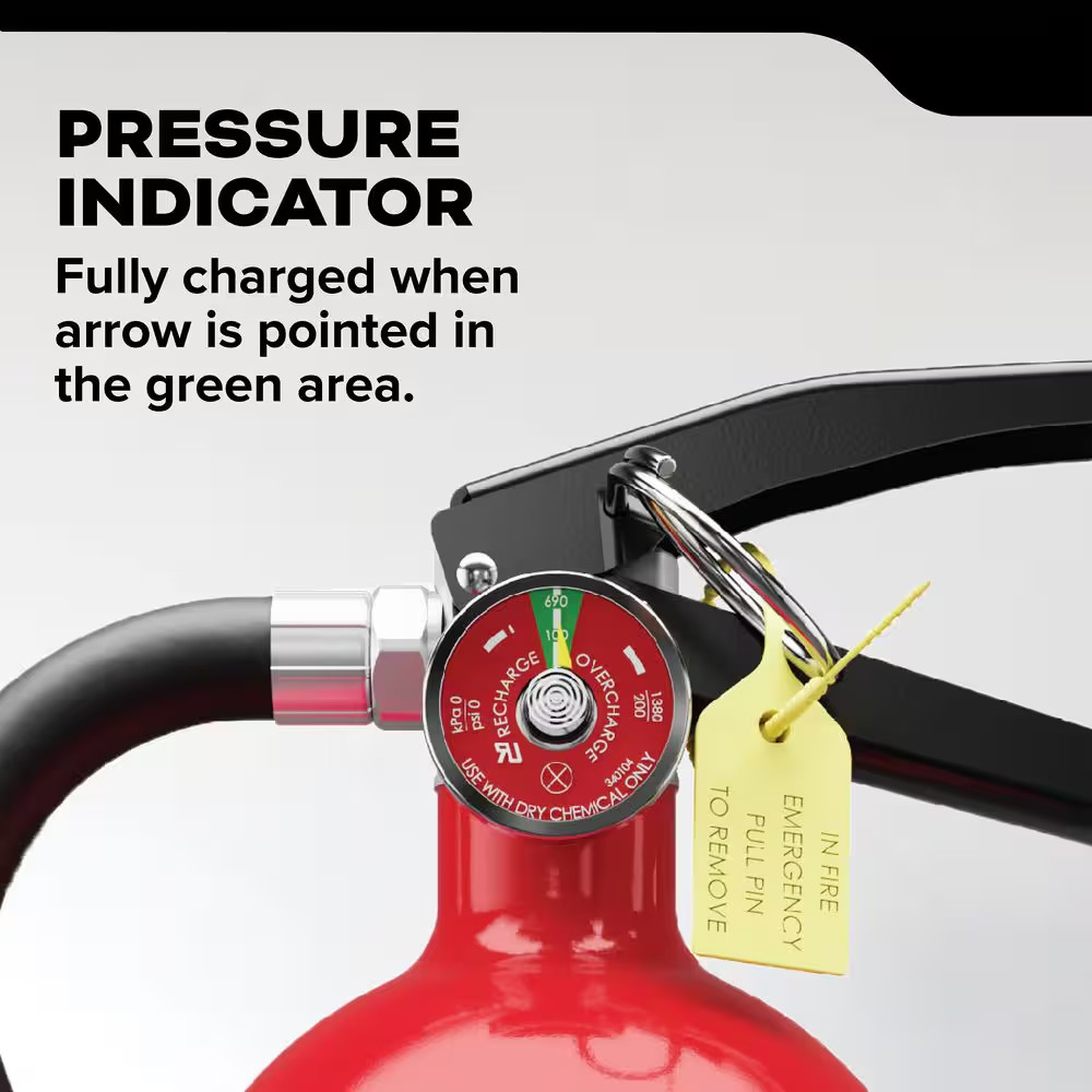 Kidde Commercial-Grade Fire Extinguisher, Rechargeable for Office, Schools 4 Lbs