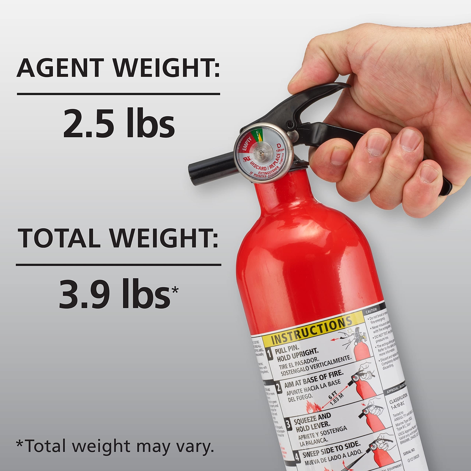 Kidde Fire Extinguisher 2 Pack Class A B C Dry Chemical Aluminum Home Use