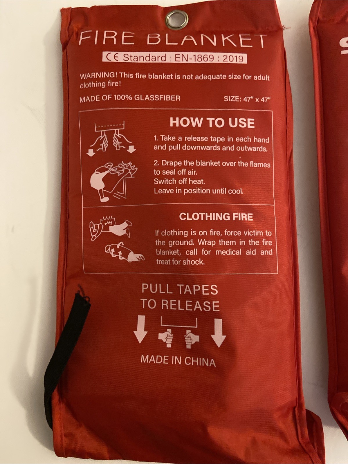 Fire Blanket 2 Pack – 47″ x 47″ Prepared Emergency Fire Blanket for Home