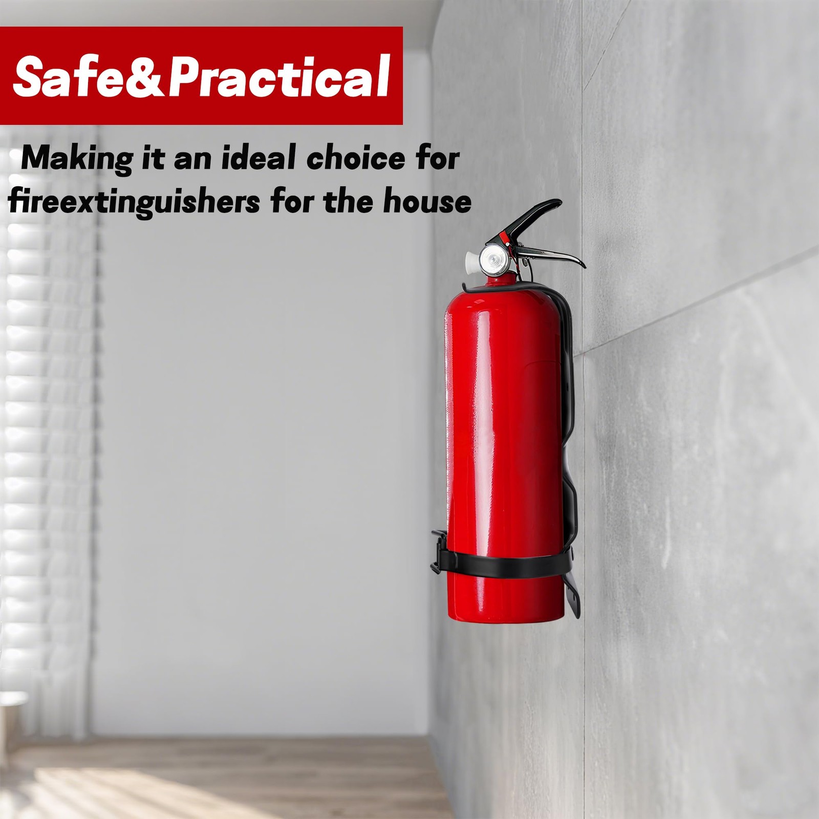 2 Pack Fire Extinguisher Brackets, 2.5 LB Fire Extinguisher Wall Mount Bracke…