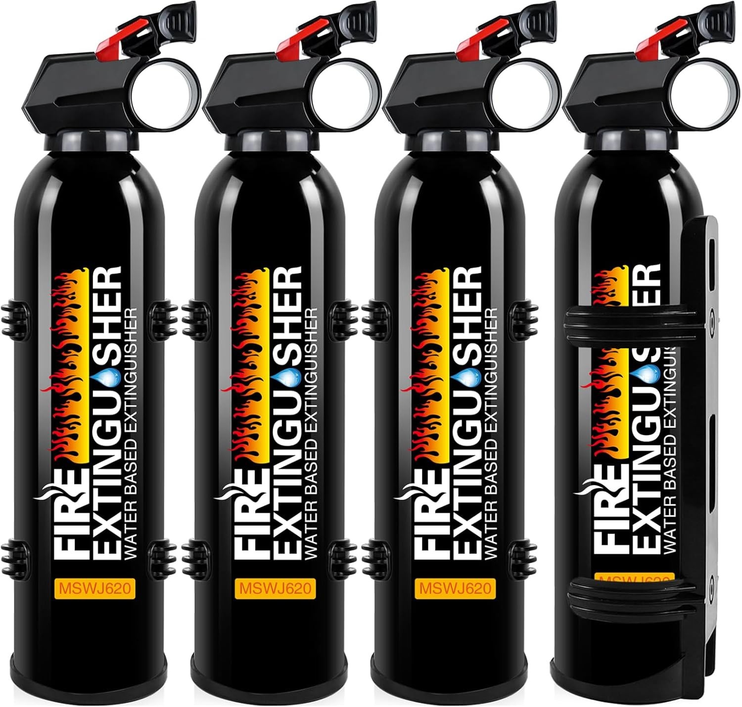 4 Pk Fire Extinguisher For Home, 8 In 1 Portable A, B, C, K Fire Extinguishers