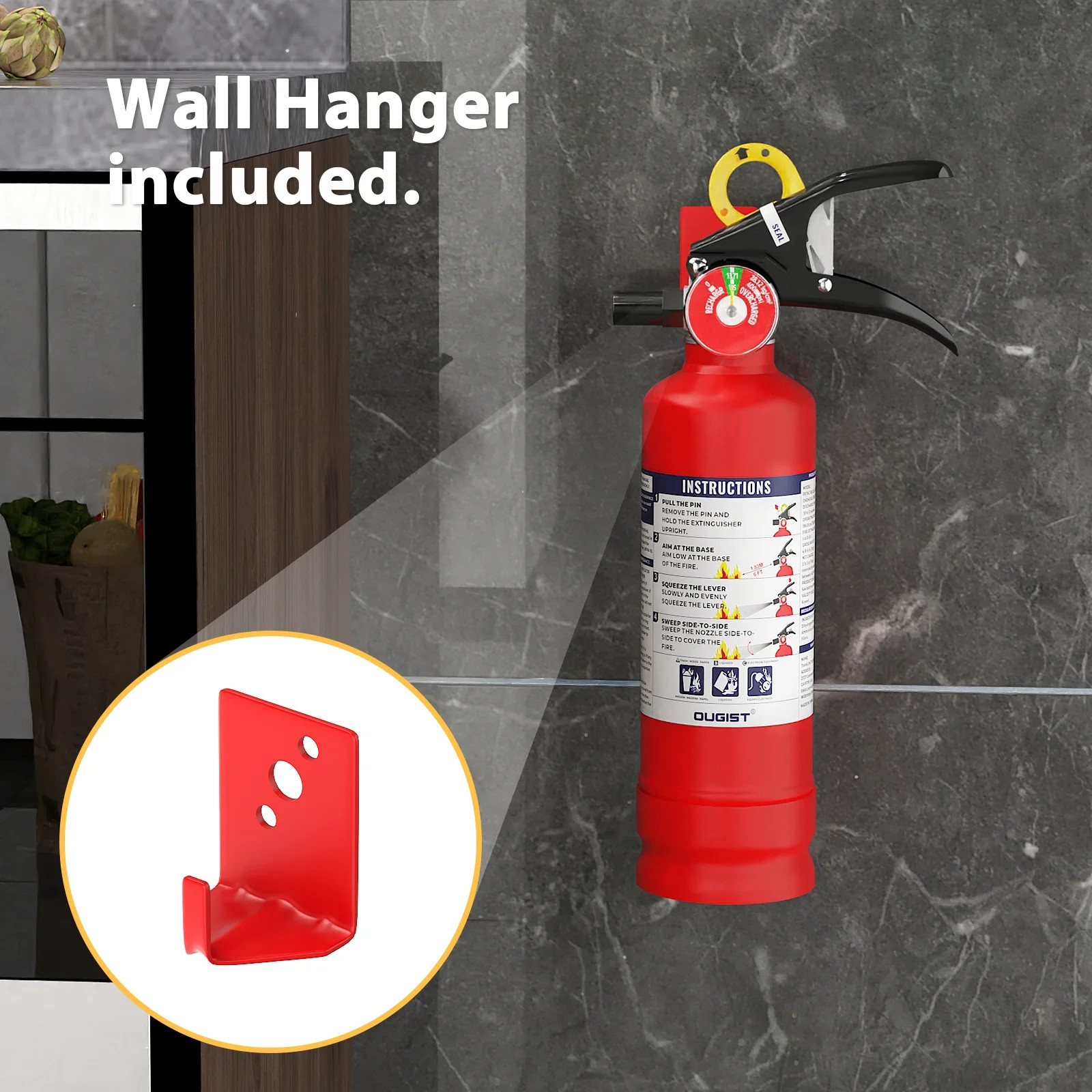 2-Pack Fire Extinguisher, 2.5 lb, 1-A:10-B:C Rated