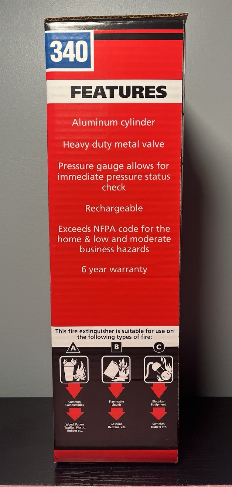 Kidde Fire Extinguisher Dry Powder Pressure Gauge Rechargeable Multipurpose