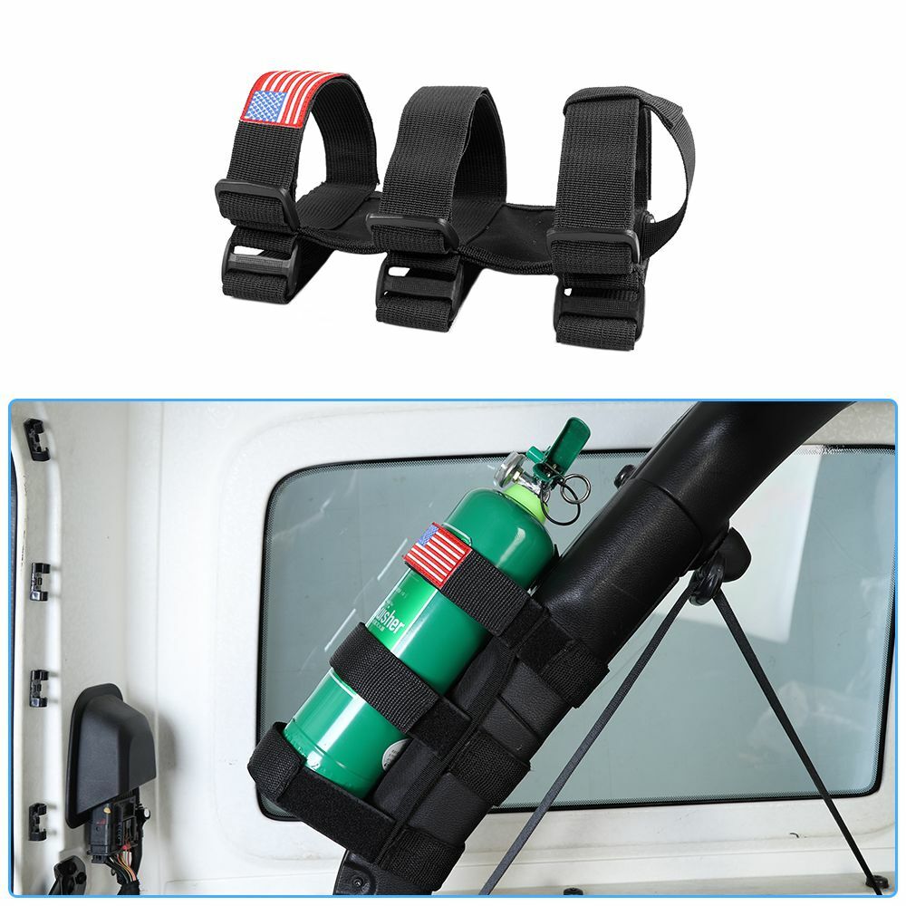 Car Roll Bar Fire Extinguisher Holder Mount Bracket for Jeep Wrangler TJ JKU JL