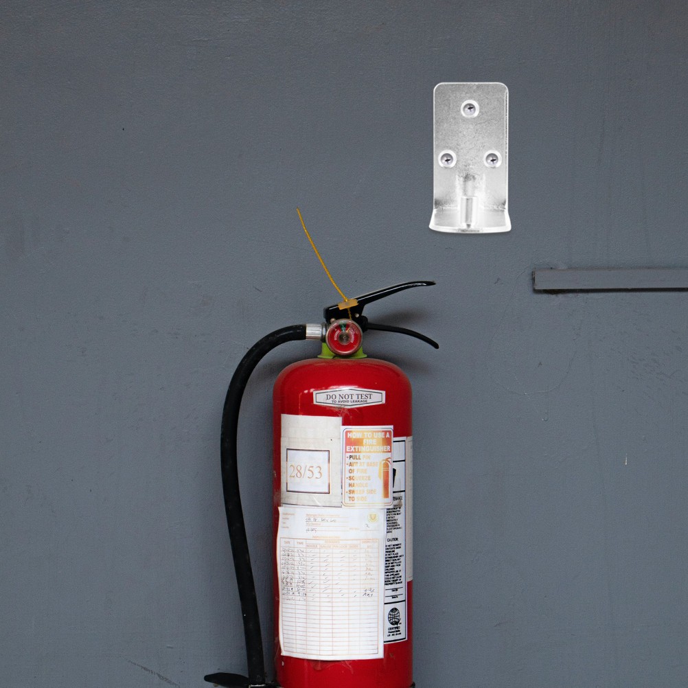 10Pcs Fire Extinguisher Wall Mount Brackets Metal Storage Hooks Transparent