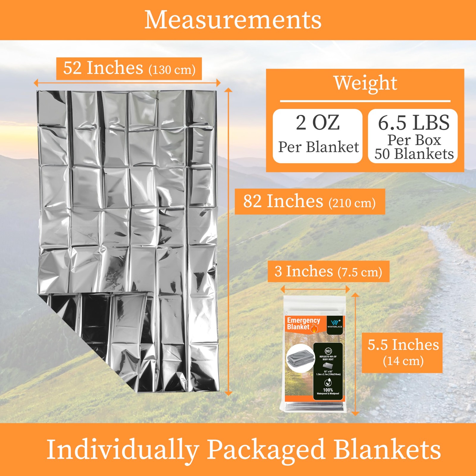 Emergency Mylar Blankets (10 Pack) Thermal Foil Survival Rescue Disaster Outd…