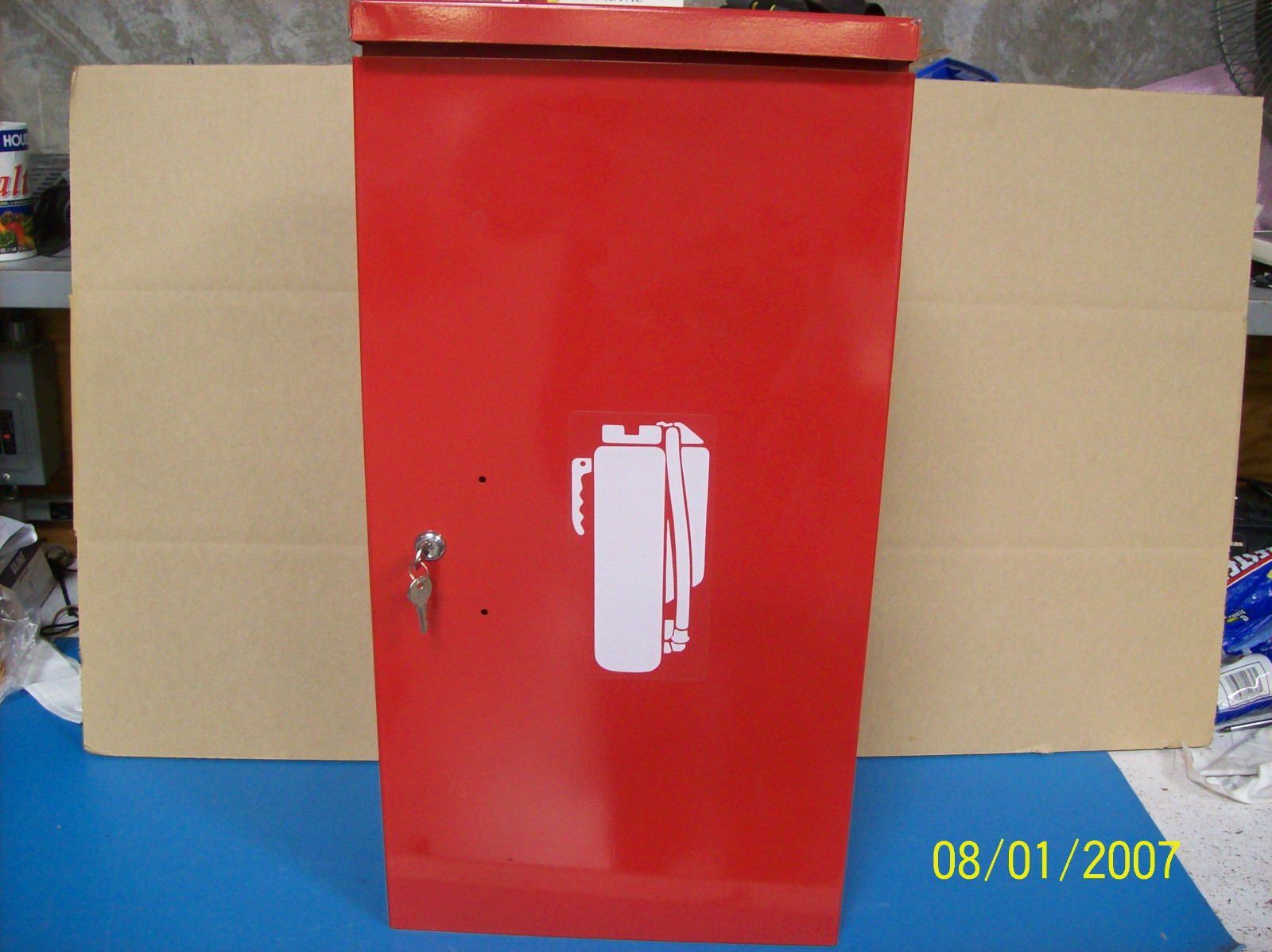 WILLIAMS BROTHERS RECESSED FIRE CABINET 14 1/4 x 28x 10 OUT SIDE DIMS.
