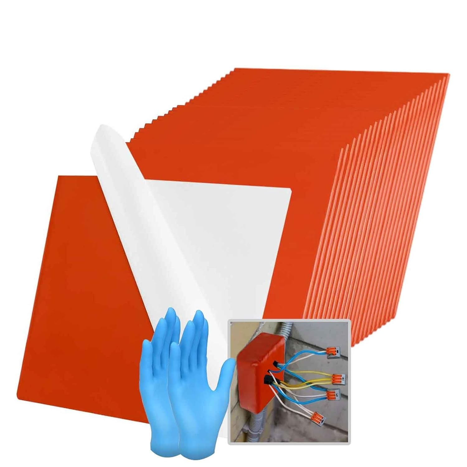 Electrical Putty Pads Fire Barrier 7-1/2 Inch 24 Pack
