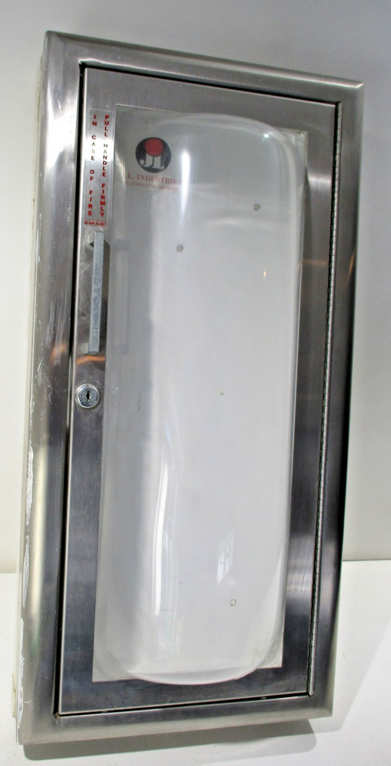 JL Industries Wall-Mounted Commercial Fire Extinguisher Cabinet Stainless