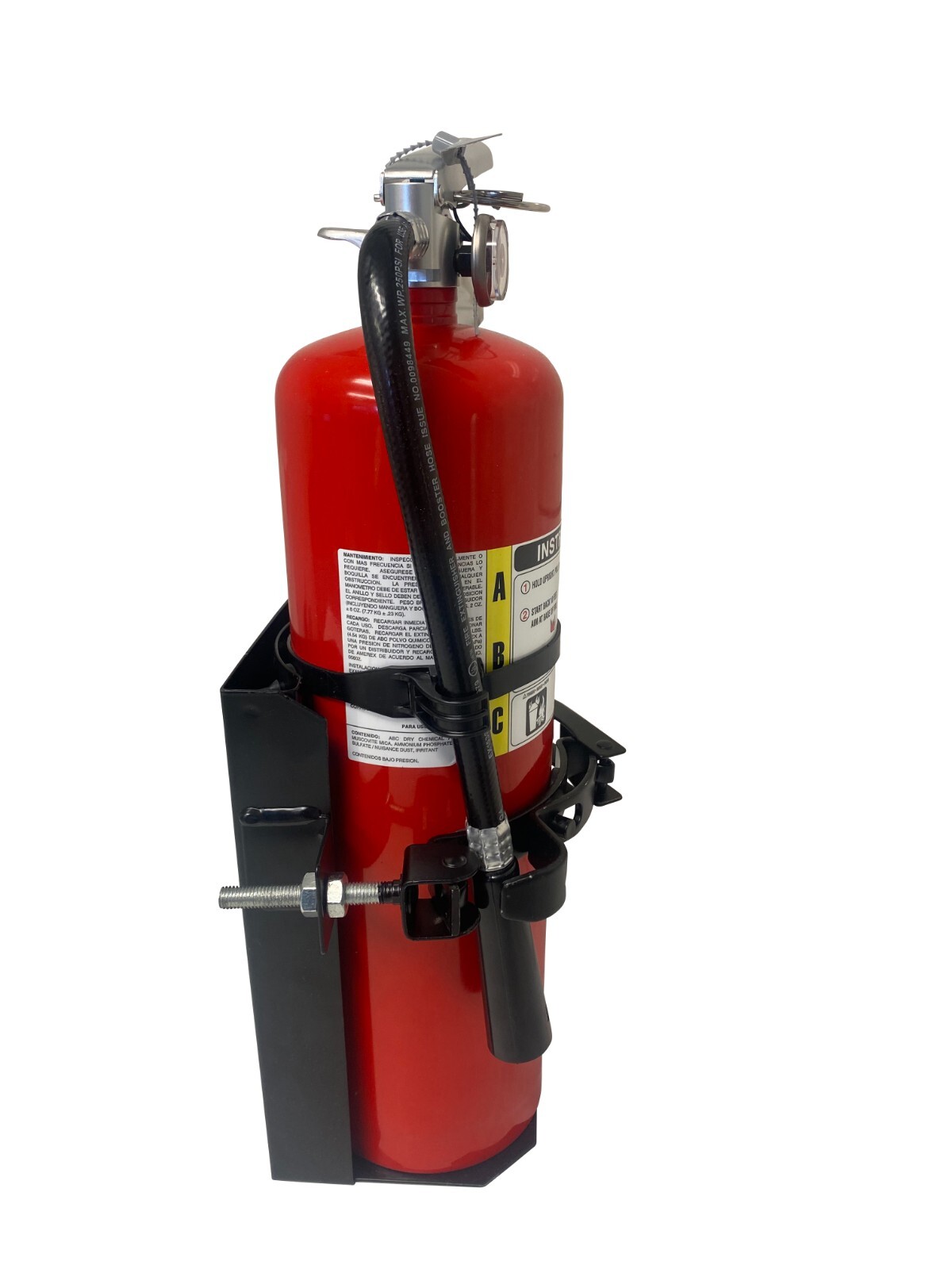 Heavy Duty 10 LB Dry Fire Extinguisher Vehicle Bracket Universal 809 5.25″ dia