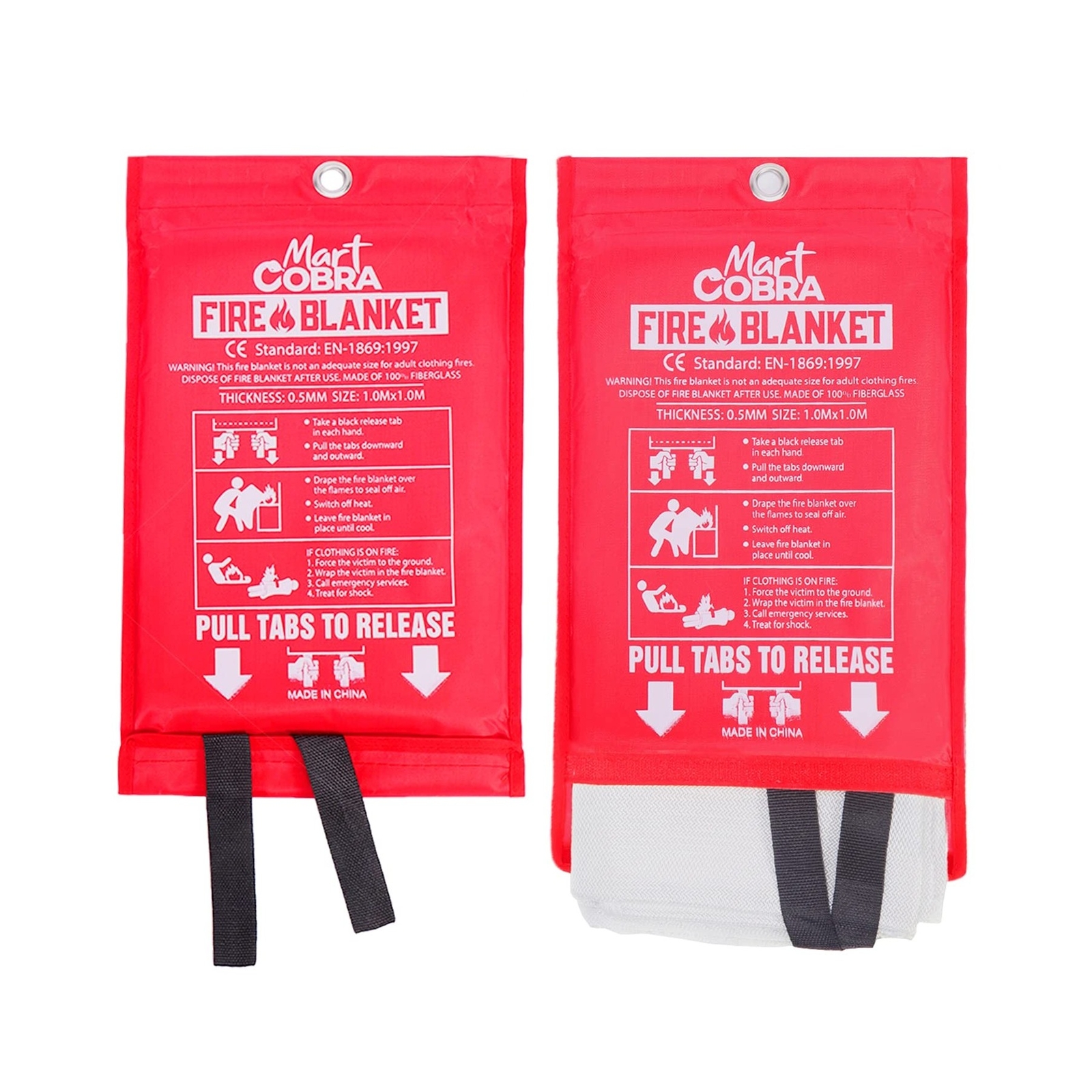 Emergency Fire Blanket for Home and Kitchen Fire Extinguisher for Home x2, Pr…