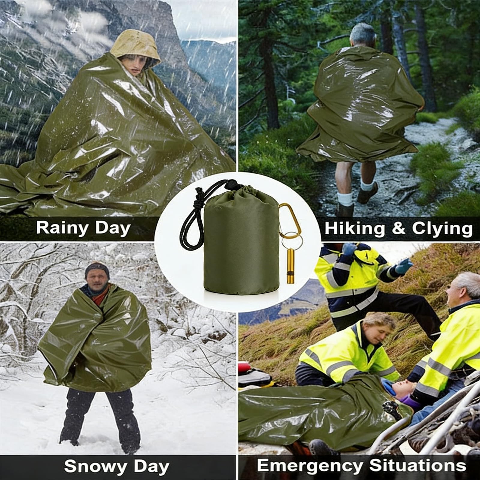 Sleeping Bag, Blanket, Emergency Sleeping Bag, Compact Lightweight, Waterproo…