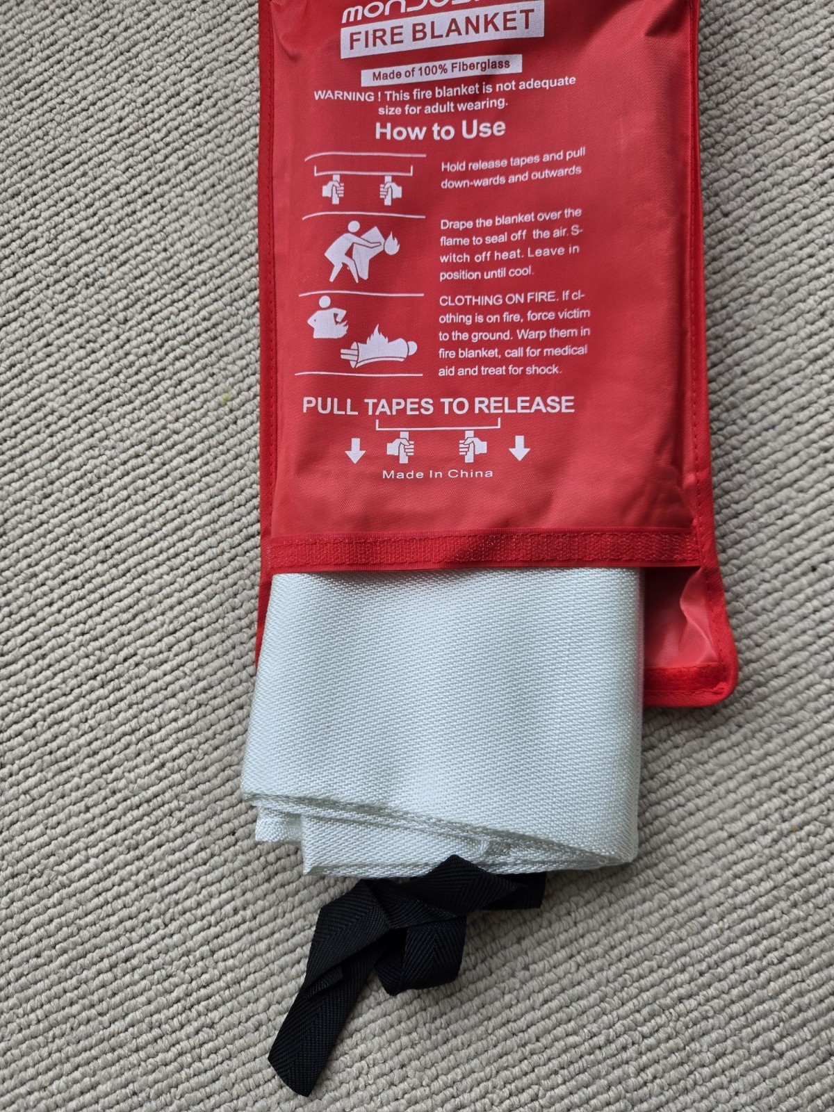 Mondoshop Fire Blanket for Home Kitchen Camping Emergency Fire Blanket 3.3×3.3′