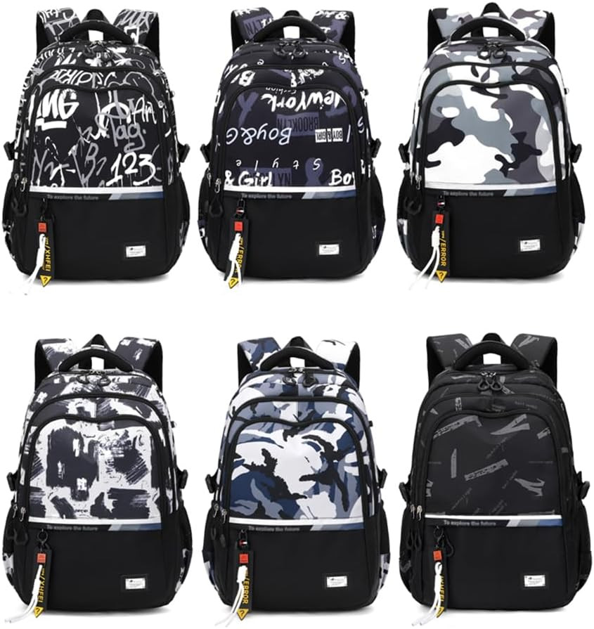 Kids School Backpack for Boys Casual Bookbags Elementary Middle School Bag Teens