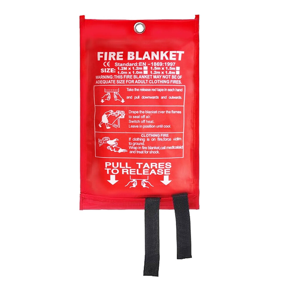 Emergency Fire Blanket Fiberglass Flame Retardant Safety Cover for Kitchen Home