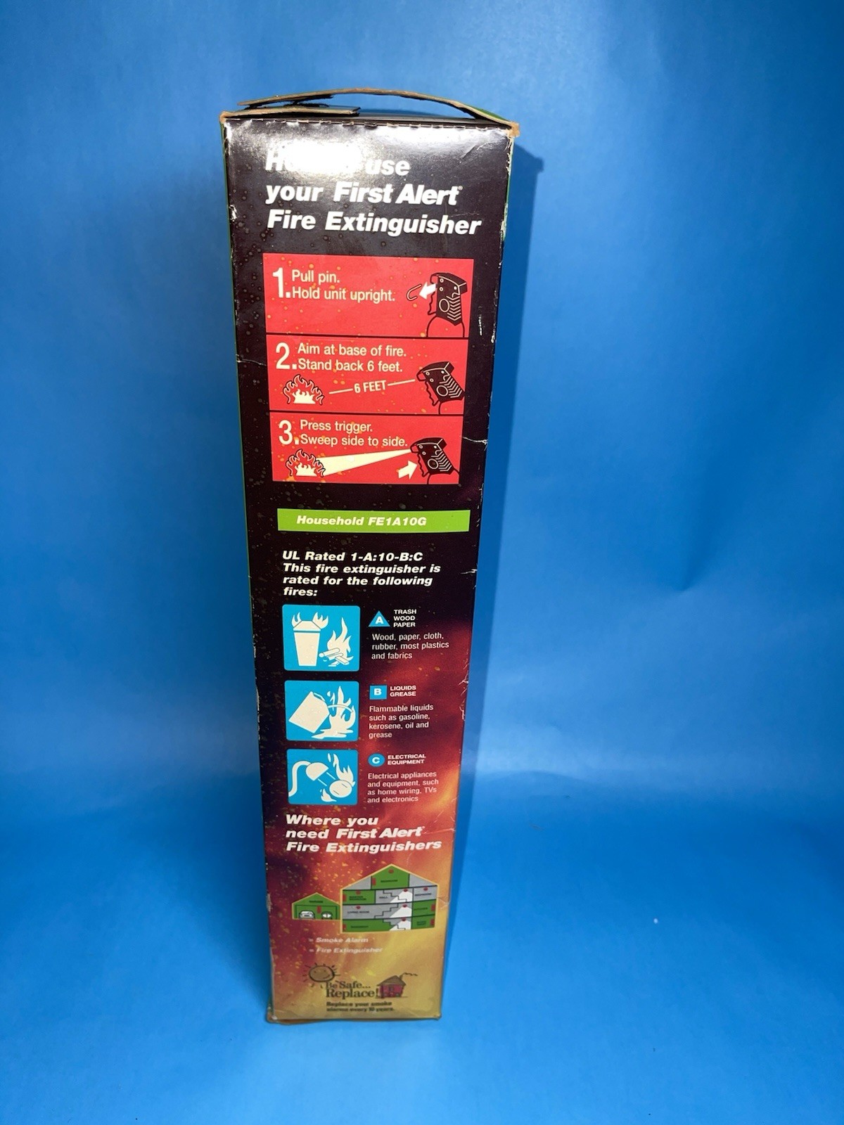 First Alert FE1A10G Multi Purpose Household Fire Extinguisher SureGrip Trigger