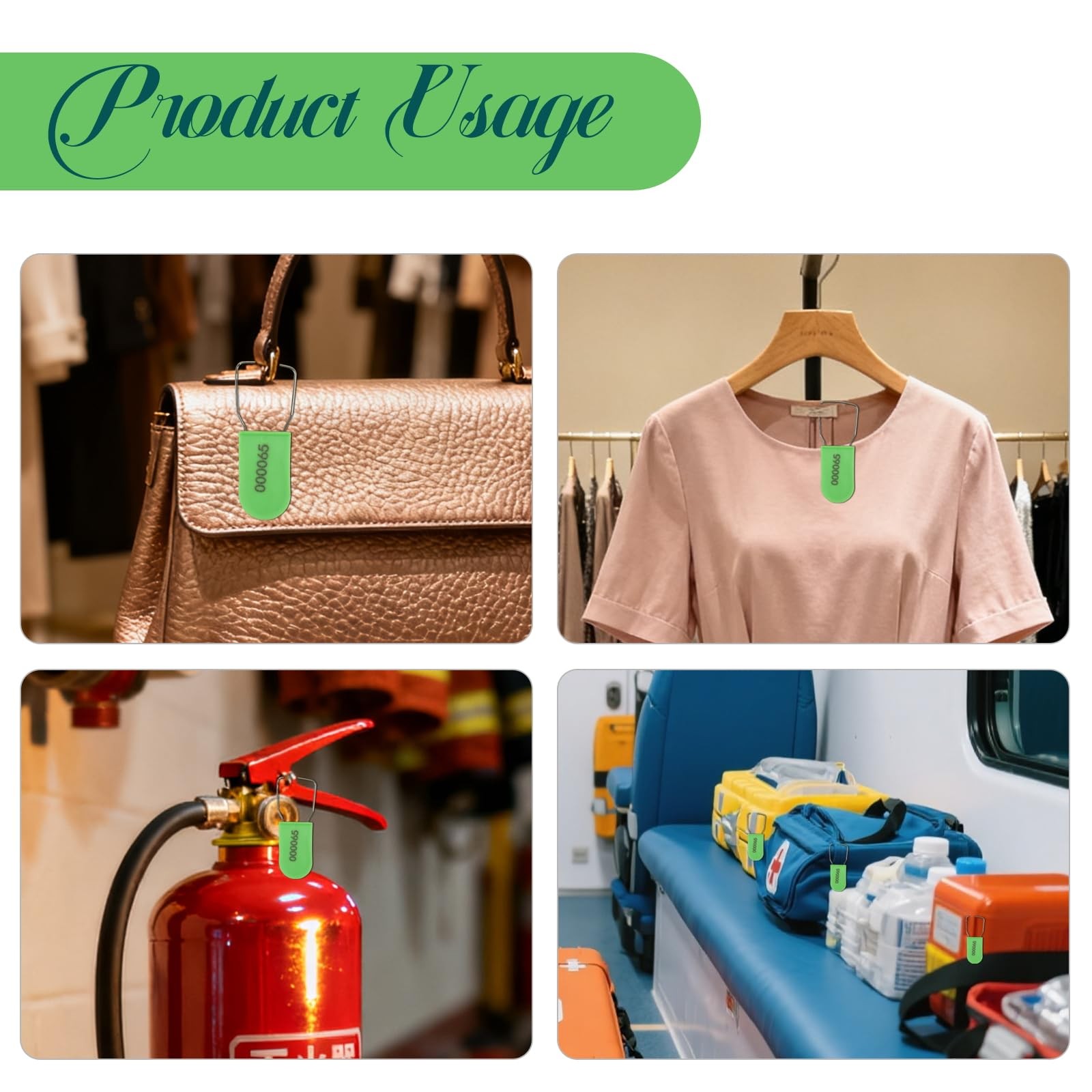 100pcs Metal Wire Padlocks, Plastic Seals Disposable Anti-Tamper Tag Locks wi…