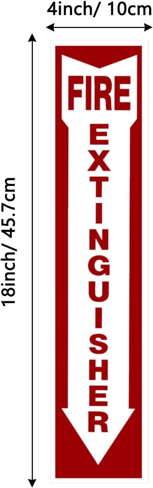3 Pack Fire Extinguisher Stickers – Easy Application, Landscape Orientation