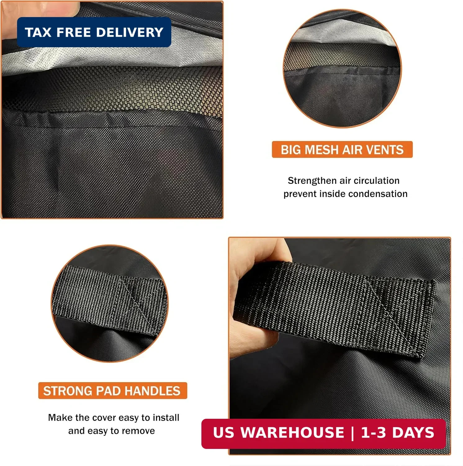 Fire Pit Cover,Outdoor Heavy Duty 600D 100% Waterproof Fire Pit Cover Round,Weat
