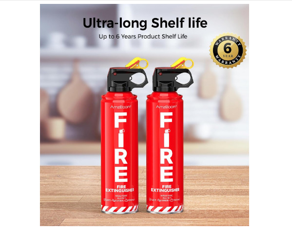 2-Pack Fire Extinguisher for Home, Kitchen, Car, and Grill with Mounting Bracket