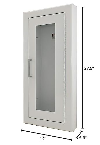 Semi Recessed Fire Extinguisher Cabinet Architectural Style 24096R-FG