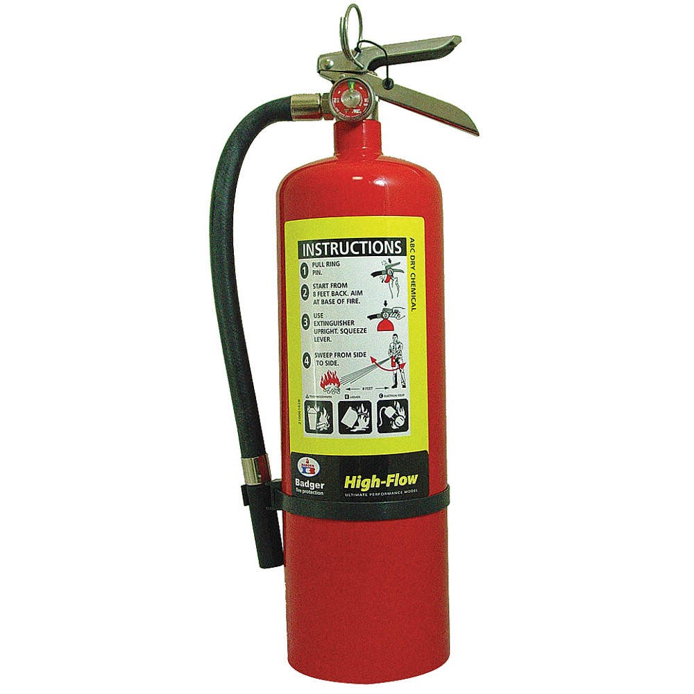 BADGER B10M-1-HF Fire Extinguisher,Steel,Red,ABC 20JK25