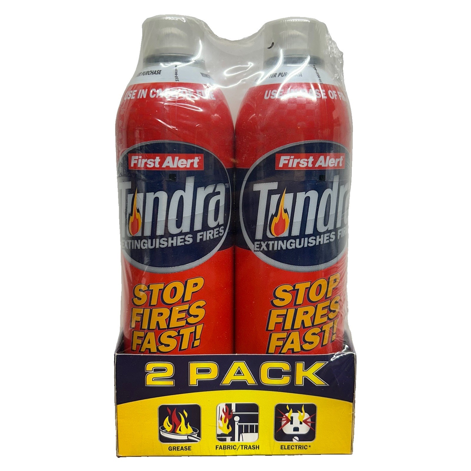 First Alert EZ Fire Spray Extinguishing Aerosol – 2 Pack 18oz Cans