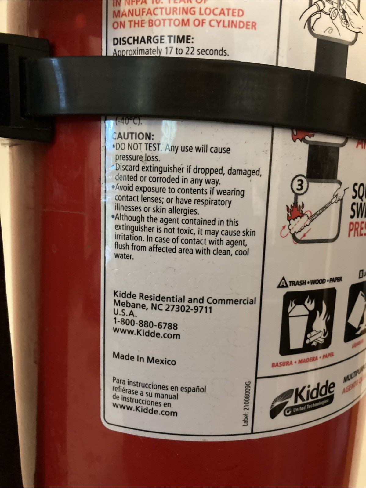 Kidde Multi Purpose 10 Lbs. Dry Chemical Fire Extinguisher ~ Unused