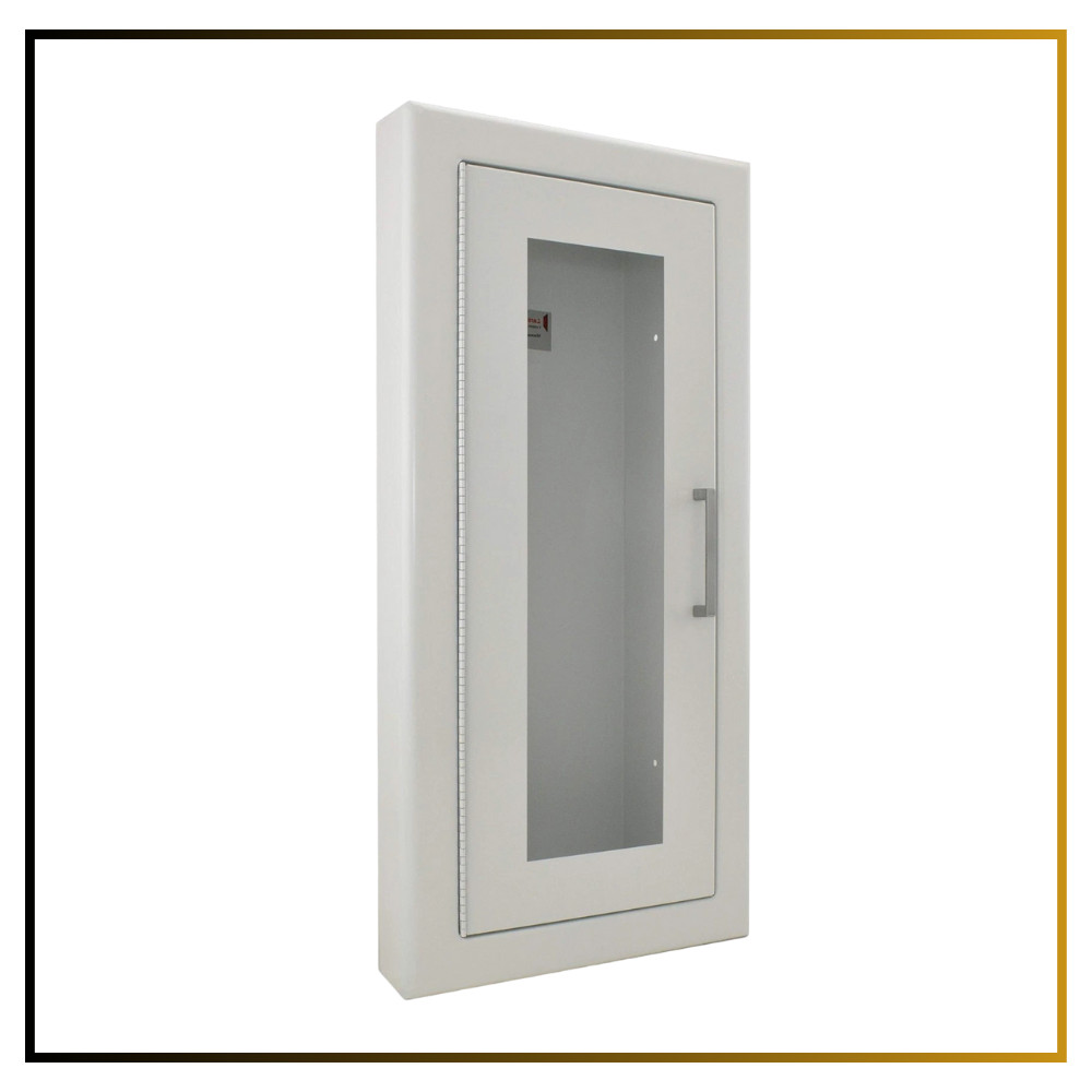 Semi Recessed Fire Extinguisher Cabinet Architectural Style 24096R-FG