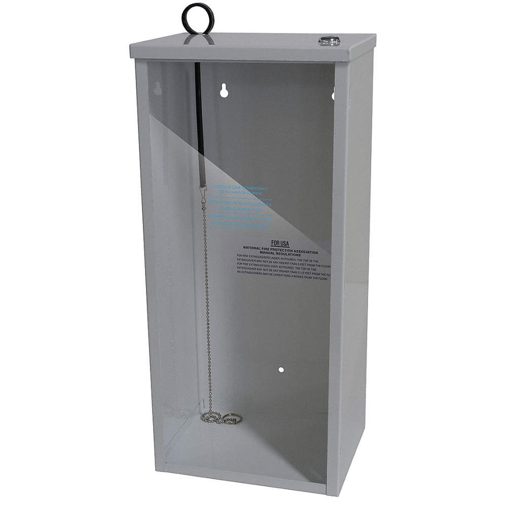GRAINGER APPROVED 3ZV10 Fire Extinguisher Cabinet,White,Steel 3ZV10