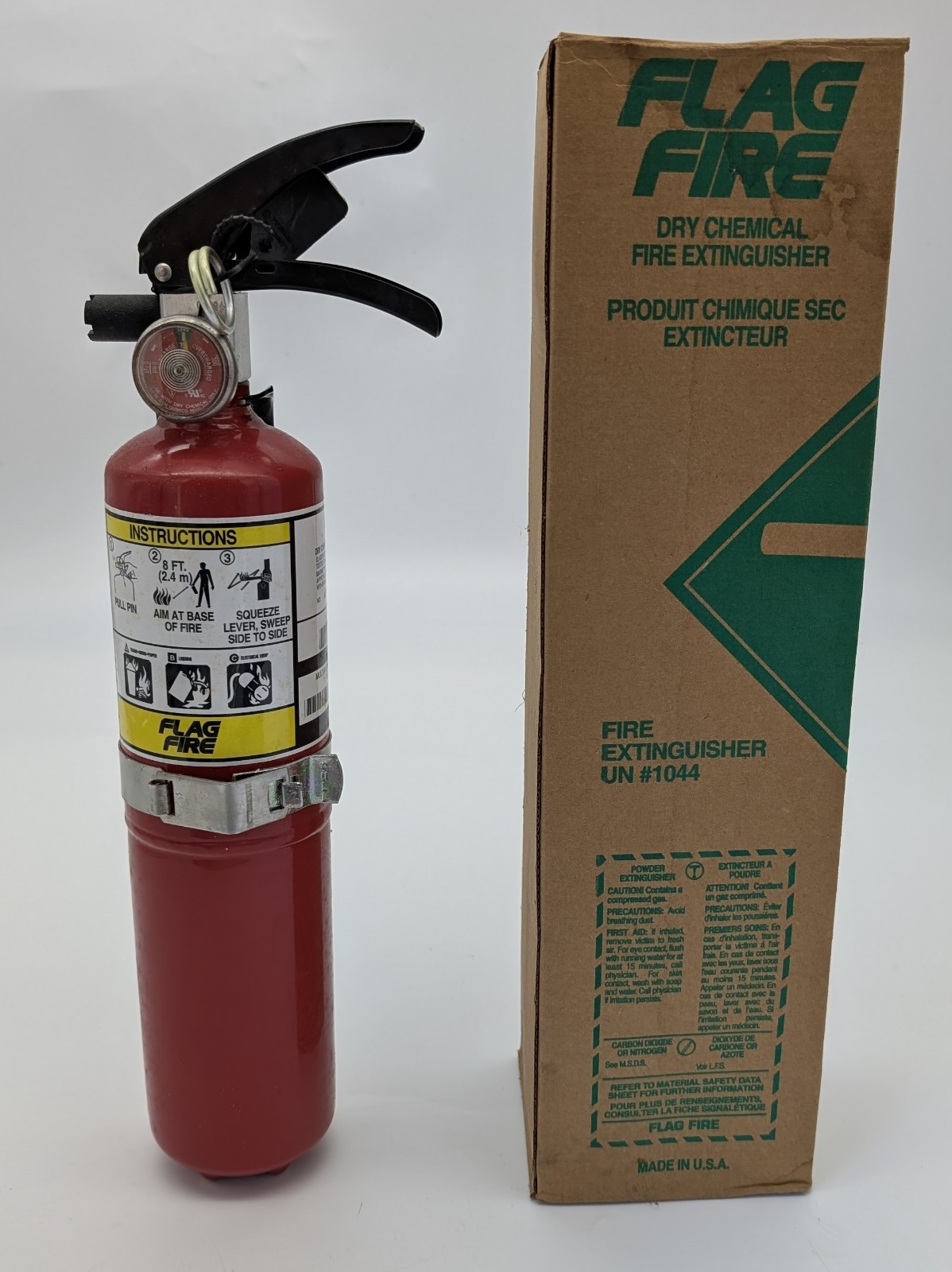 New Flag Fire Multipurpose Dry Chemical Hand Held Fire Extinguisher Made in USA