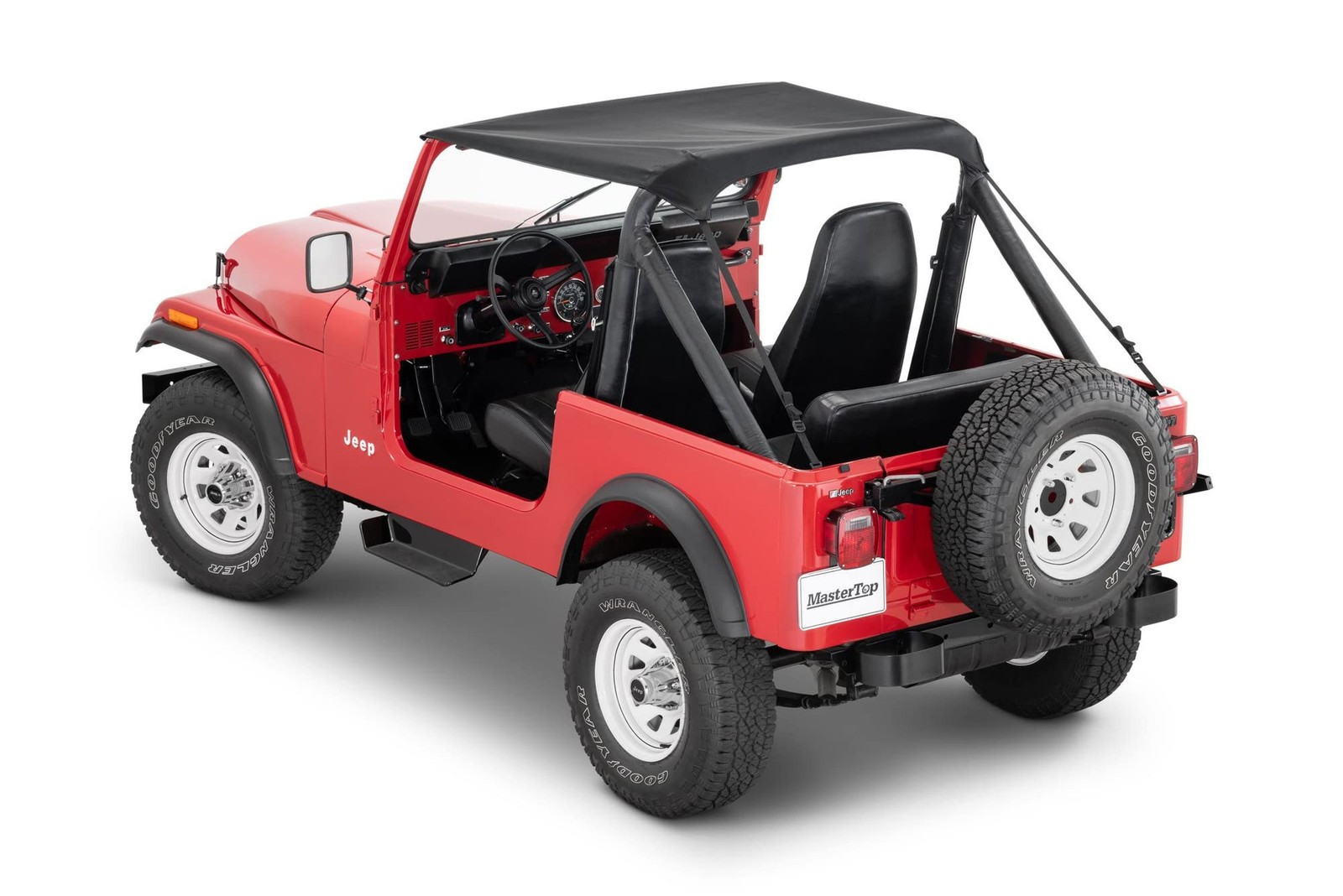 MasterTop Strap Style Bimini Top – Fits Jeep Wrangler YJ & CJ-7 1978-1991 – L…