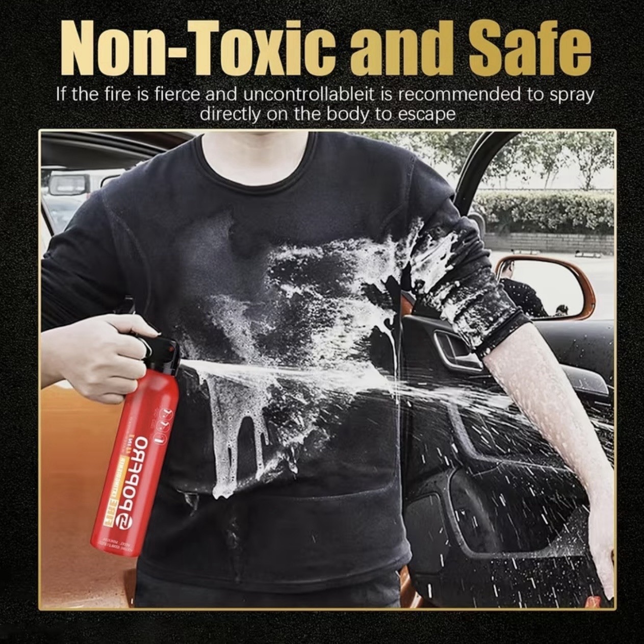 Portable Fire Extinguisher Home, Garage, Kitchen, Four-in-One Fire Extinguisher